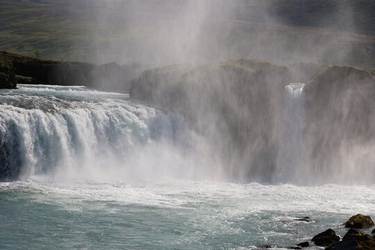The magnificent Godafoss waterfall- the Waterfall of the Gods- Iceland