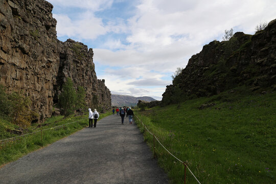 Canyon of the Thingvellir-Althing- Pingvellir- National Park