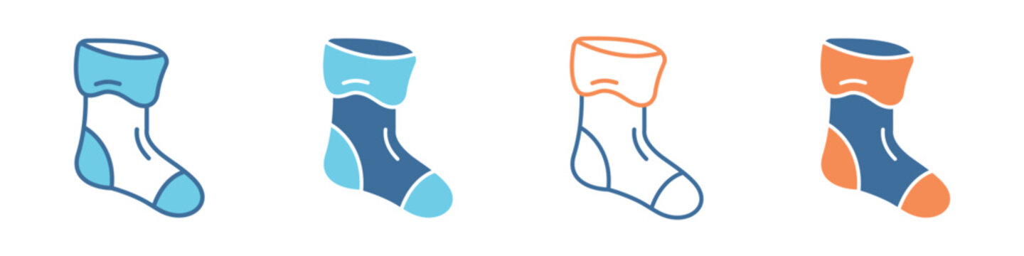Socks Icon Set Multiple Style Collection