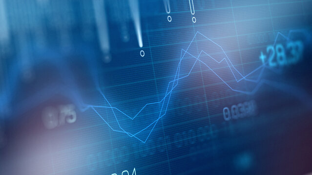 Traders analyze financial data through charts and graphs showing market trends and movements