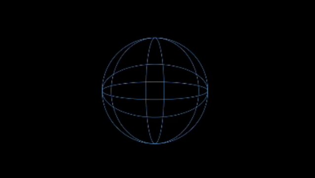 Abstract Wireframe 3D Globe