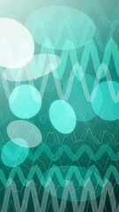 Abstract teal wave pattern background with bokeh lights