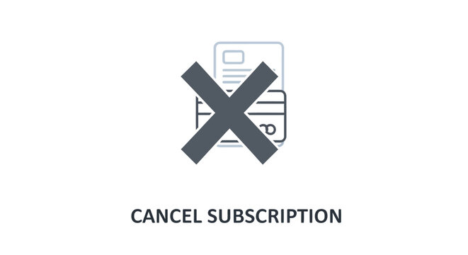 Cancel subscription button icon.