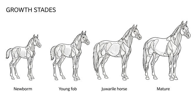 Horse Growth Stages Four Ages.