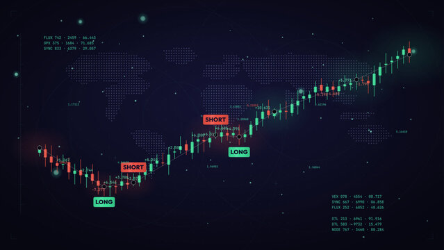 Azure analytics forex candlestick financial background with trading chart and market data modern stock exchange investment vector illustration business finance graph template for presentation