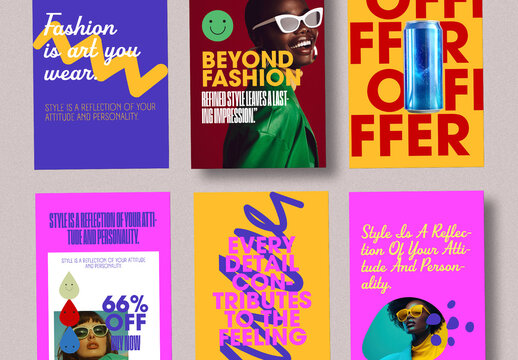 Modern Fashion Social Media Story With Bold Typography And Vibrant Colors