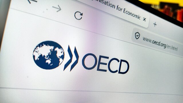 a computer screen with OECD website displayed
