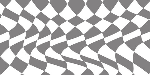 Naklejka premium Checkered flag wave on white background design for sport race championship vector illustration.