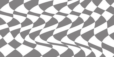 Naklejka premium Checkered flag wave on white background design for sport race championship vector illustration.