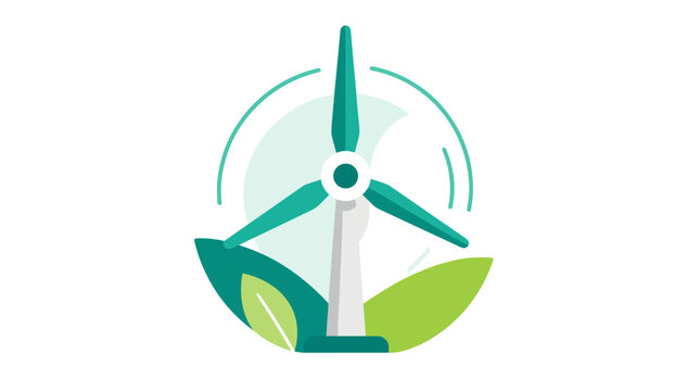 Wind Turbine in Clean Energy Landscape.