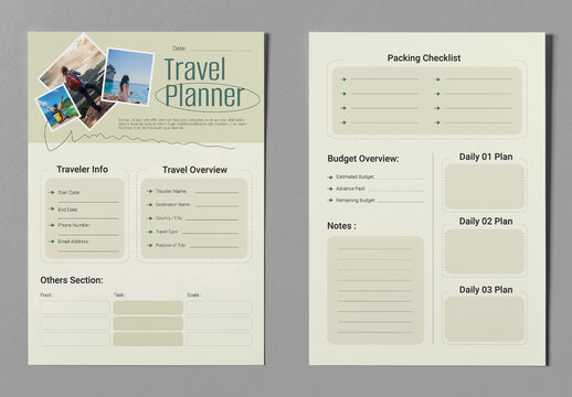 Vacation And Travel Planner Template