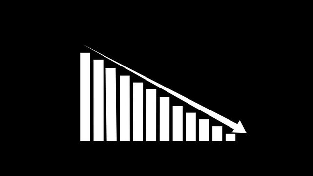 business growth analytics financial success dashboard market forecast concept, Business graph growth concept in allusive graph chart showing  revenue decrease and profit loss chart.