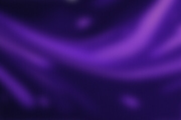 Deep purple silk fabric texture, elegant violet satin waves background, luxurious dark cloth drapery with soft light reflections for fashion design