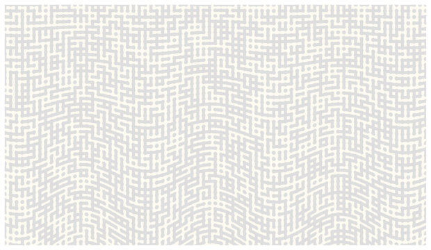 Abstract geometric maze pattern with intricate repeating lines and dots
