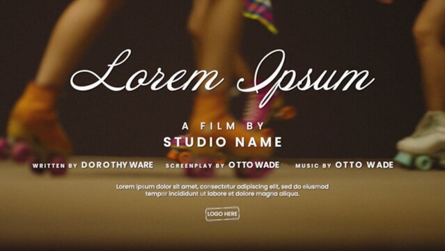 Warm Sepia Bokeh Retro Film Title Credits Screen