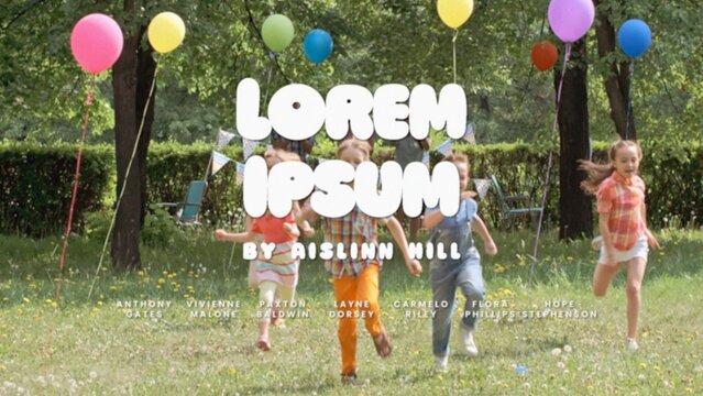 Bubbly Retro Balloon Party Film Title Screen