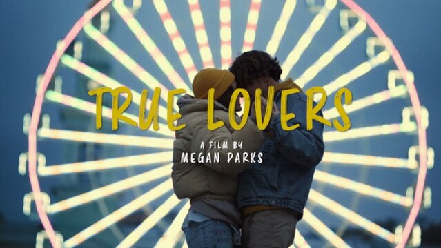Golden Brush Stroke Romantic Film Title Screen