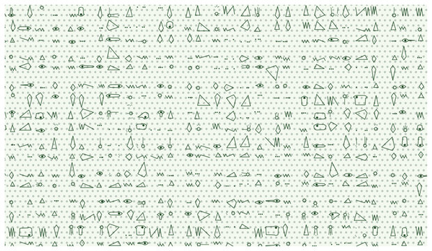 Ancient Egyptian Hieroglyphs Symbols Collection Detailed Carvings Design Pattern