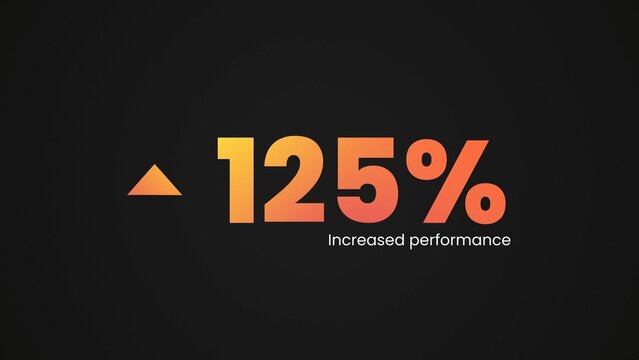 Amber Orange Gradient Upward Arrow Percentage Kinetic Title