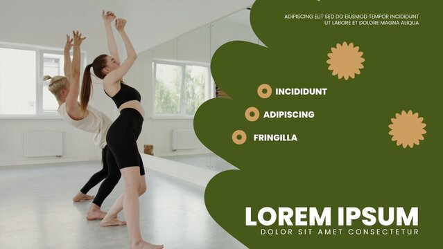 Olive Green Blob Shape Dance Studio Reveal Title