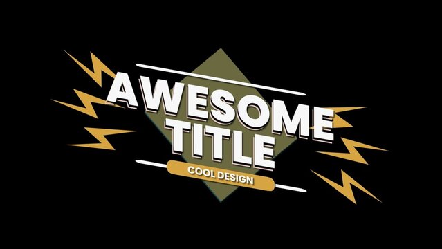 Gold Olive Lightning Bolt Impact Title Reveal