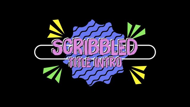 Scribbled Wavy Blob Pink Purple Burst Title