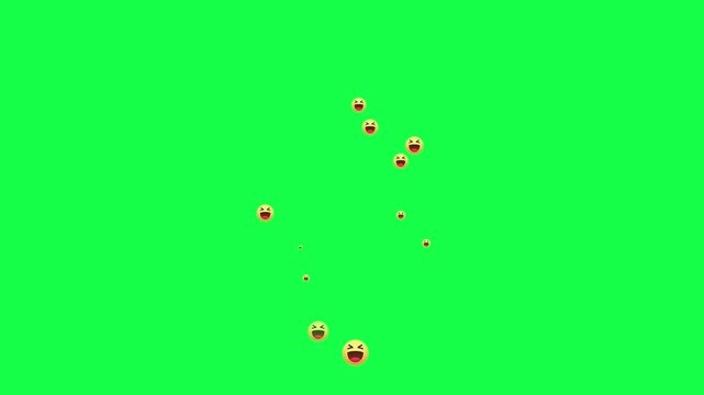 social media  live haha reaction icon  animation video on transparent background,social media reaction emoji icons animation.