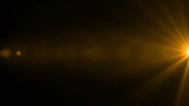 Stylish blue light effect isolated on black background. Flying glowing glitters. Glowing star with sparkles. 4k motion graphics video animation