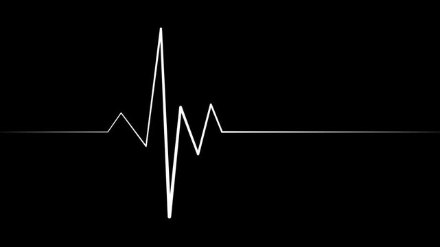 heartbeat graph showing financial stock market growth and success with an upward arrow line on a 3D chart of data.4k motion graphics video animation
