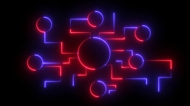 Looping Circuit Board Animation with CPU &ndash; Computer Processor Tech Background.