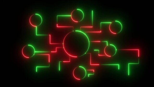 Looping Circuit Board Animation with CPU &ndash; Computer Processor Tech Background..