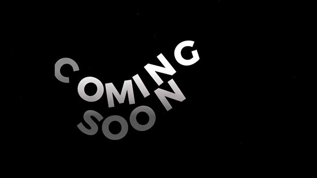 Minimalist Typographic Announcement Featuring Stylized Modern Lettering Against a Plain Black Background for Professional Digital Projects