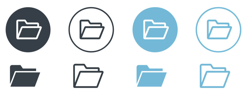 open folder and file icon