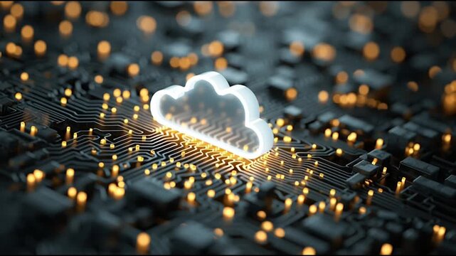 Cloud upload and download icon arrows symbol representing data transfericon Cyber security Global network on Earth concept Abstract business connection of lines from nodes It is connected to endless 