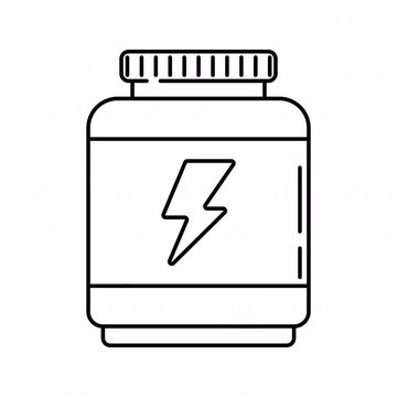 Protein Jar Flat design style icon animation with minimal, smooth transitions, and simple. No background. Alpha Channel