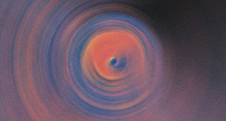 Abstract spiral background with vibrant orange and blue circular light patterns © HelalUddin