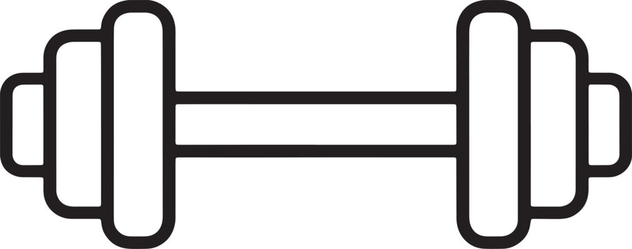 Dumbbell weight training icon with dumbbell exercise strength training bodybuilding equipment physical