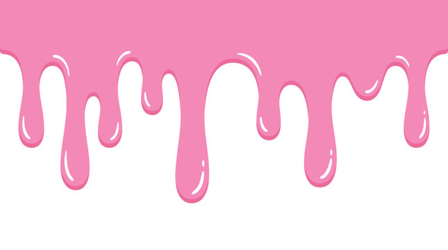 Pink liquid slime dripping