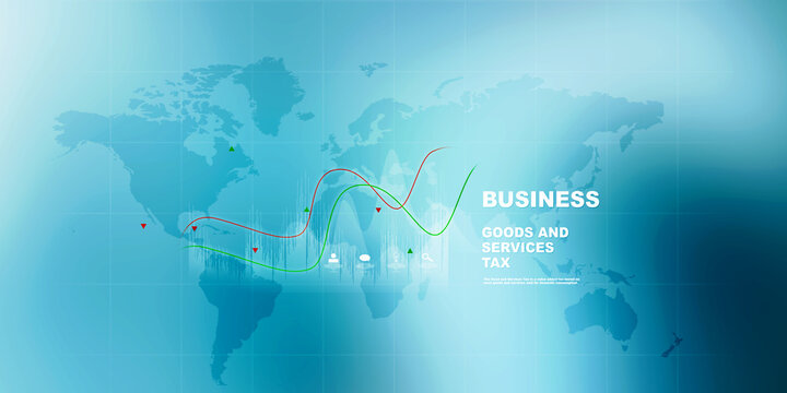 2d rendering Stock market online business concept. business Graph
