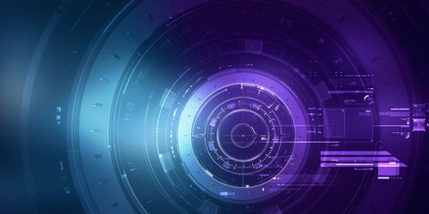 Fototapeta premium 2d illustration Abstract futuristic electronic circuit technology background