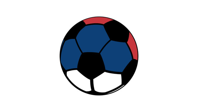 serbia football flag, color vector illustration