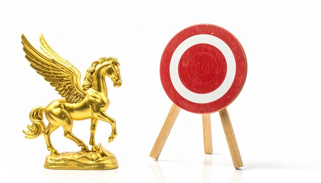 Golden Pegasus Statue Near Target