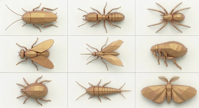 害虫・害獣のポリゴン