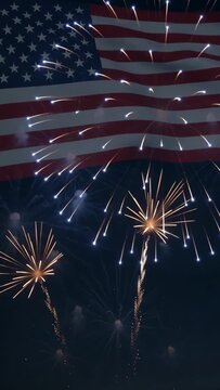Usa flag firework celebration america 250 years independence patriotic night sky holiday. 4th july independence anniversary. us united flag, freedom liberty democracy, patriotic patriotism spirit
