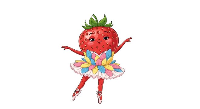 Colorful abstract illustration of a dancing character.