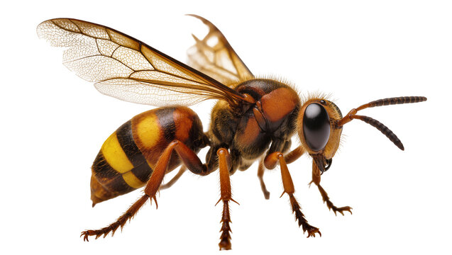 Asian Giant Hornet Vespa Mandarinia close-up macro detail
