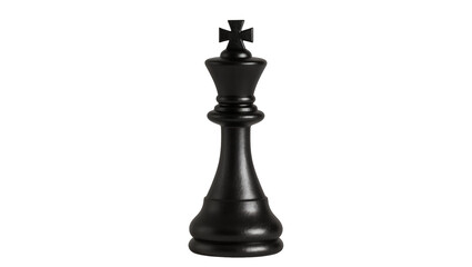 Fototapeta premium Black chess king piece with cross finial