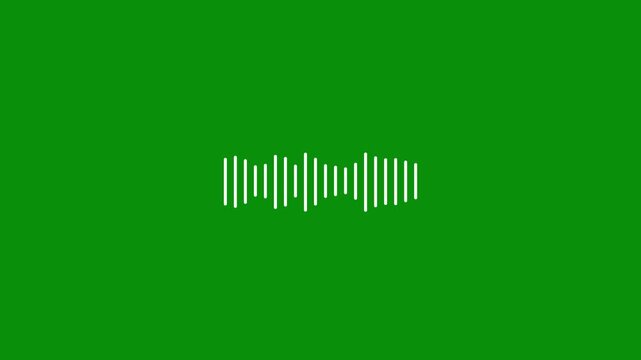 Abstract audio wave digital frequency. Sound wave animated audio waveform, digital sound wave and frequency level display, Dynamic white audio visualizer- Music sound wave animation. 4k animation