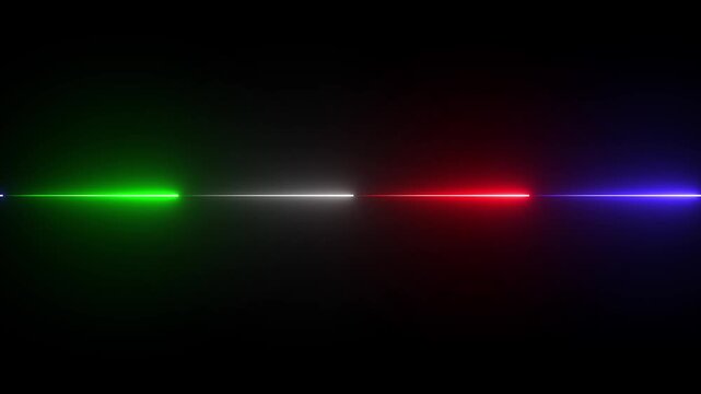 Neon lights blinking lines moving animation on black background. colorful neon line moving on background. blue color neon line saber .4 k video