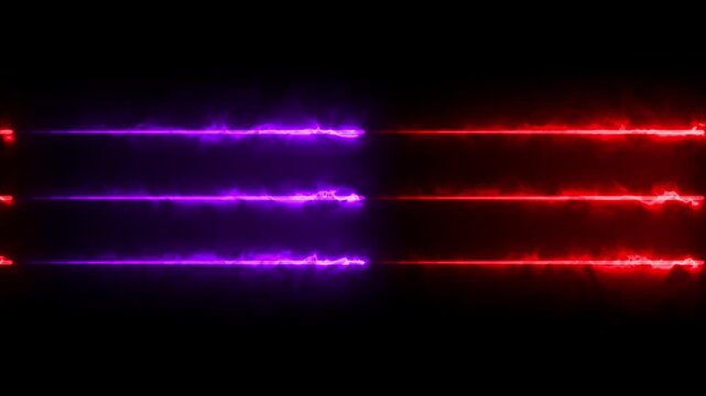 Neon lights blinking lines moving animation on black background. colorful neon line moving on background. blue color neon line saber .4 k video